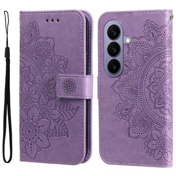 Samsung Galaxy S27 Mandala -lompakkokotelo rannekkeella - violetti