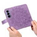 Samsung Galaxy S27 Mandala -lompakkokotelo rannekkeella - violetti