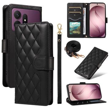 Samsung Galaxy S27 Pro Luxury tikattu lompakkokotelo - musta