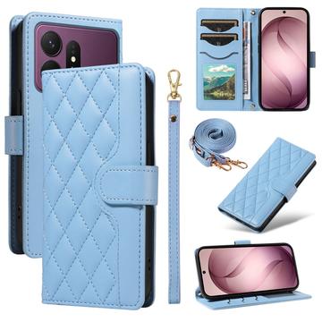 Samsung Galaxy S27 Pro Luxury tikattu lompakkokotelo - sininen