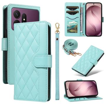 Samsung Galaxy S27 Pro Luxury tikattu lompakkokotelo - vihreä