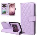 Samsung Galaxy S27 Pro Luxury tikattu lompakkokotelo - violetti