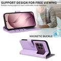 Samsung Galaxy S27 Pro Luxury tikattu lompakkokotelo - violetti