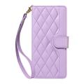 Samsung Galaxy S27 Pro Luxury tikattu lompakkokotelo - violetti