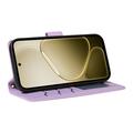 Samsung Galaxy S27 Pro Luxury tikattu lompakkokotelo - violetti