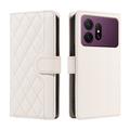 Samsung Galaxy S27 Pro Luxury tikattu lompakkokotelo - valkoinen