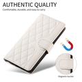 Samsung Galaxy S27 Pro Luxury tikattu lompakkokotelo - valkoinen