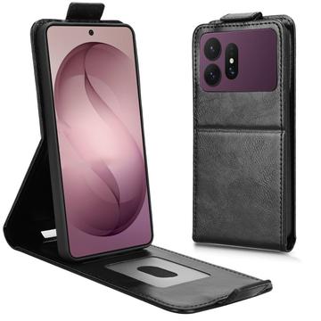 Samsung Galaxy S27 Ultra Pystysuuntainen läppäkotelo jalustalla - musta