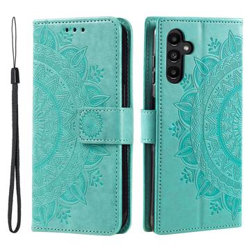 Samsung Galaxy S27+ Mandala -lompakkokotelo rannehihnalla - mintunvihreä