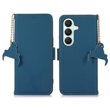 Samsung Galaxy S27+ lompakko nahkakotelo RFID - sininen