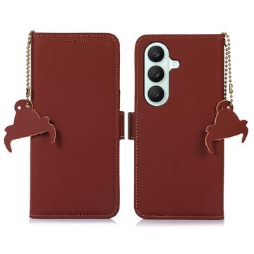 Samsung Galaxy S27+ lompakko nahkakotelo RFID - Ruskea
