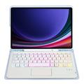 Samsung Galaxy Tab S10 Lite/S10 FE/S9 FE/S9 Bluetooth-näppäimistökotelo - Vauvan sininen