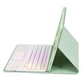 Samsung Galaxy Tab S10 Lite/S10 FE/S9 FE/S9 Bluetooth-näppäimistökotelo - Vaaleanvihreä