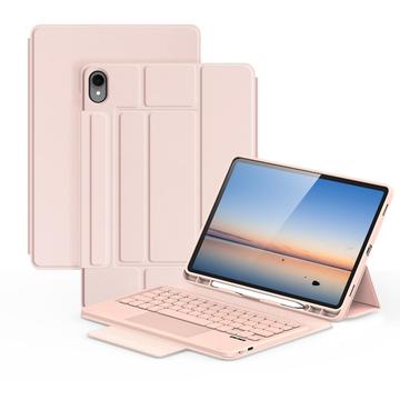 Samsung Galaxy Tab S11 Dux Ducis YK -sarjan Bluetooth-näppäimistökotelo - vaaleanpunainen