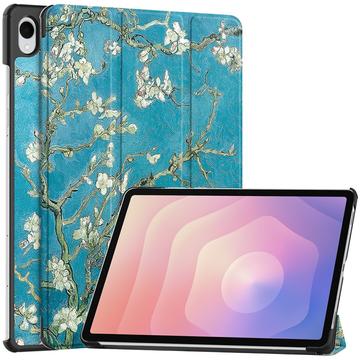 Samsung Galaxy Tab S11 Tri-Fold Series Smart Folio -kotelo - Valkoinen Kukat