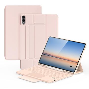 Samsung Galaxy Tab S12 Ultra Dux Ducis YK -sarjan Bluetooth-näppäimistökotelo - vaaleanpunainen