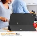 Samsung Galaxy Tab S12 Ultra Tri-Fold Series Smart Folio -kotelo - Musta