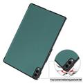 Samsung Galaxy Tab S12 Ultra Tri-Fold Series Smart Folio -kotelo - Mustanvihreä