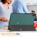 Samsung Galaxy Tab S12 Ultra Tri-Fold Series Smart Folio -kotelo - Mustanvihreä