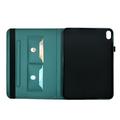 Samsung Galaxy Tab S12+ Butterfly Smart Folio -kotelo korttipaikoilla - vihreä