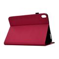 Samsung Galaxy Tab S12+ Butterfly Smart Folio -kotelo korttipaikoilla - kirkkaan vaaleanpunainen