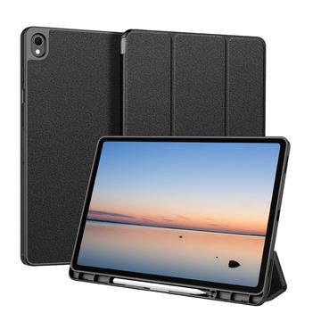 Samsung Galaxy Tab S12+ Dux Ducis Domo Tri-Fold Smart Lompakkokotelo - Musta
