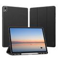 Samsung Galaxy Tab S12+ Dux Ducis Domo Tri-Fold Smart Lompakkokotelo - Musta