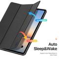 Samsung Galaxy Tab S12+ Dux Ducis Domo Tri-Fold Smart Lompakkokotelo - Musta