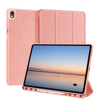 Samsung Galaxy Tab S12+ Dux Ducis Domo Tri-Fold Smart Lompakkokotelo - Pinkki