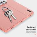 Samsung Galaxy Tab S12+ Dux Ducis Domo Tri-Fold Smart Lompakkokotelo - Pinkki