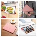 Samsung Galaxy Tab S12+ Dux Ducis Domo Tri-Fold Smart Lompakkokotelo - Pinkki