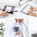 Samsung Galaxy Tab S12+ Dux Ducis Toby Tri-Fold Älykäs Lompakkokotelo - Vaaleanpunainen