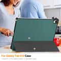 Samsung Galaxy Tab S12+ Tri-Fold Series Smart Folio -kotelo - Mustanvihreä