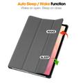 Samsung Galaxy Tab S12+ Tri-Fold Series Smart Folio -kotelo - harmaa