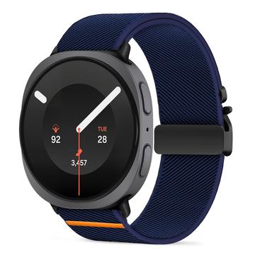 Samsung Galaxy Watch8/Watch8 Classic/Watch9 Tech-Protect -nylonhihna, kudottu, lukolla - 40/44/46mm - tummansininen