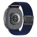 Samsung Galaxy Watch8/Watch8 Classic/Watch9 Tech-Protect -nylonhihna, kudottu, lukolla - 40/44/46mm - tummansininen