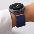 Samsung Galaxy Watch8/Watch8 Classic/Watch9 Tech-Protect -nylonhihna, kudottu, lukolla - 40/44/46mm - tummansininen