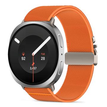 Samsung Galaxy Watch8/Watch8 Classic/Watch9 Tech-Protect -nylonhihna, kudottu, lukolla - 40/44/46mm - oranssi