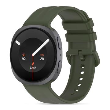 Samsung Galaxy Watch8/Watch8 Classic/Watch9 Tech-Protect Silicone Evo -ranneke - 40/44/46mm - sotilasvihreä
