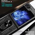Samsung Galaxy Z Flip6/Z Flip7 FE Hybridikotelo Sormuspidikkeellä - Musta