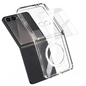 Samsung Galaxy Z Flip7 3-in-1 -suojaussarja - MagSafe-yhteensopiva - läpinäkyvä