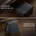 Samsung Galaxy Z Flip7 Caseme 033 vasikka tekstuuri lompakko tapauksessa RFID-sulku - musta