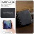 Samsung Galaxy Z Flip7 Caseme 033 vasikka tekstuuri lompakko tapauksessa RFID-sulku - musta