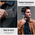 Samsung Galaxy Z Flip7 Caseme 033 vasikka tekstuuri lompakko tapauksessa RFID-sulku - musta