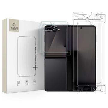 Samsung Galaxy Z Flip7/Z Flip8 Tech-Protect Easy Set 4-in-1 -suojaussarja - kirkas