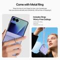 Samsung Galaxy Z Flip8 Dux Ducis Luvy Kotelo sormi rengas / käsi hihna - Violetti / Simpukankuori