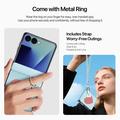 Samsung Galaxy Z Flip8 Dux Ducis Luvy Kotelo sormi rengas / käsi hihna - taivaansininen / sydän