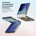 Samsung Galaxy Z Flip8 Dux Ducis Luvy Kotelo sormirenkaalla / käsihihnalla - Valkoinen / tähti