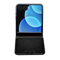 Samsung Galaxy Z Flip8 Qialino Classic Lompakkomallinen Nahkakotelo - Musta