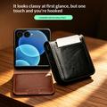 Samsung Galaxy Z Flip8 Qialino Classic Lompakkomallinen Nahkakotelo - Musta